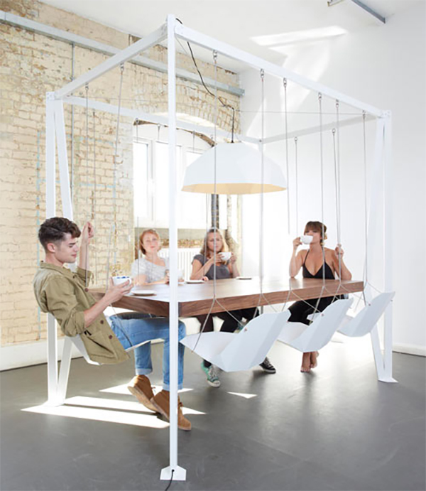 Swinging-Chairs-At-Dining-Table
