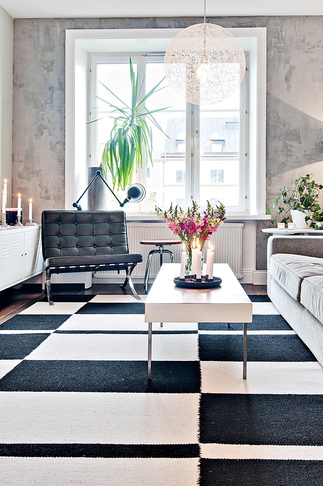 black-and-white-rug